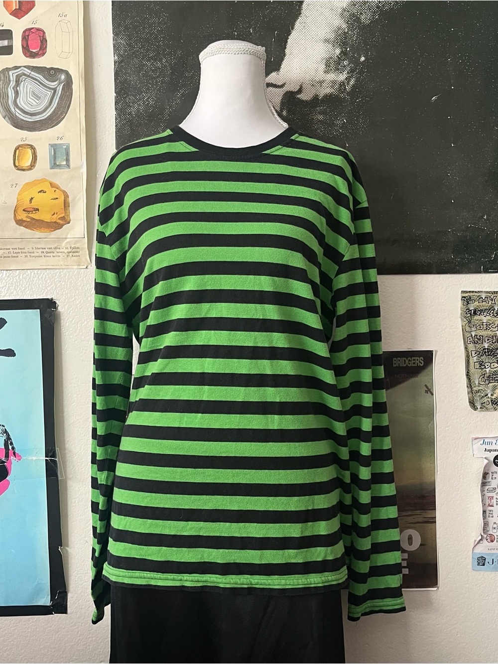🕸 Emo Hot Topic Striped Tee 🕸